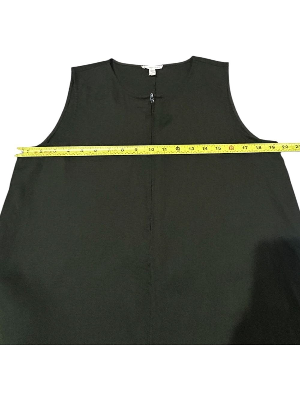 Eileen Fisher Organic Linen Jumpsuit Front Zip Sleeveless Size Small In Green - Picture 12 of 14